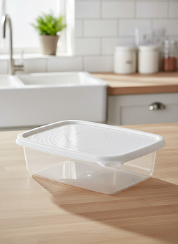 Контейнер прямоугольный "Романо" 0,9л светло-серый С851СЕР