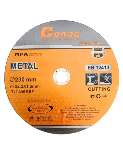 Диск отрезной по металлу Conan 230*1.6*22.23 COD162301 OLS-778-60