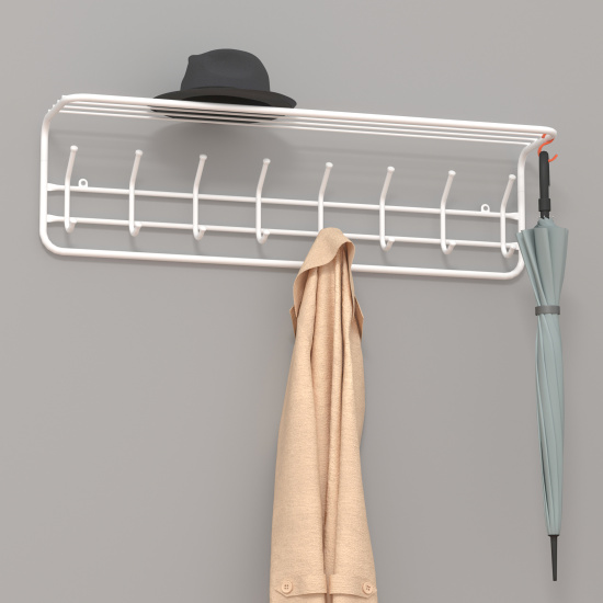 Вешалка с полкой 100см (цвет-Белый)