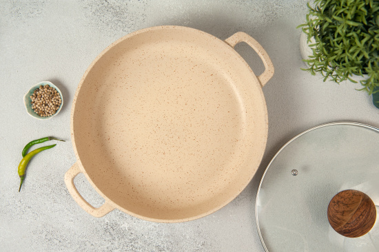 Жаровня 280/70мм 3,5л. Гармония ОНИКС лит/руч. с кр. (п/у), ж2832он