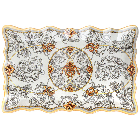 БЛЮДО ДЛЯ СЕРВИРОВКИ   КОЛЛЕКЦИЯ "MONOGRAM" 25*16*2 СМ МАЛ. УП. = 6 ШТ. (МИН.ПАРТИЯ) (198-312)