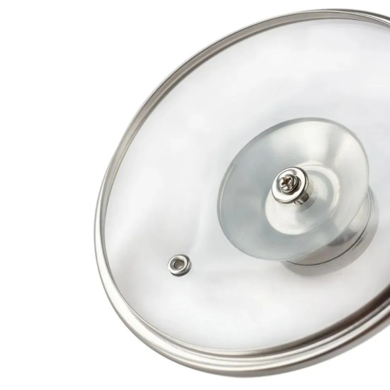 Крышка с круглой ручкой стеклянная с мет.обод. 20см 5720