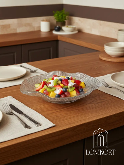 Блюдо  24.5 см прозрачное  IVV (реплика) OLS-8293.1