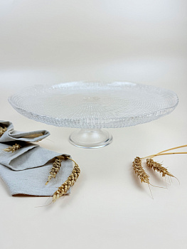 Тортница 31 см  прозрачная IVV (реплика) OLS-8290.1