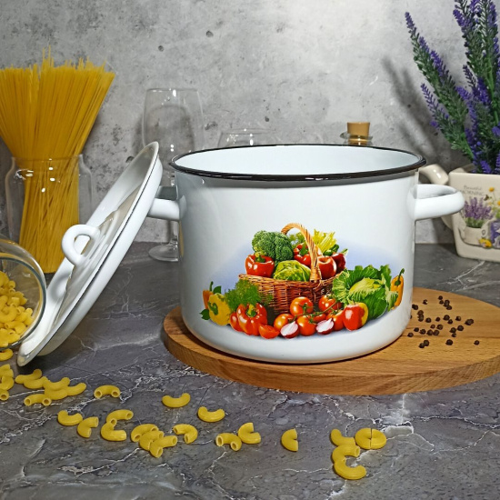 Кастрюля 4,5л 1с17с белосн. Сентябрь Кастрюля 4,5л 1с17с белосн. Сентябрь