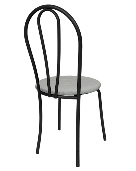 Стул "Капля" к\з стег.Сталь н.черный