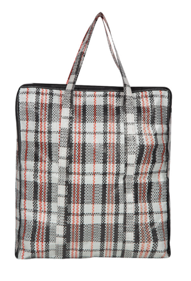 Сумка на молнии Клетка 40*35*15см полипропилен 008581