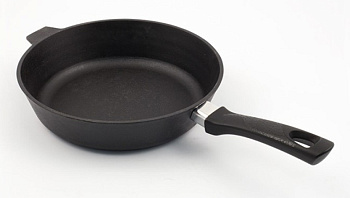 Сковорода литая чугунная240*40 с бакелитовой ручкой  б4040