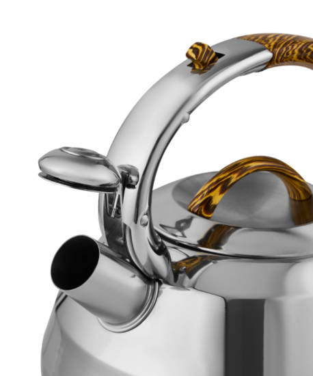 Чайник со свистком, коричневая ручка, 3,0 л. НМ 55242