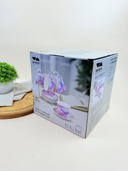 Сервиз на м/подст. (12 пр.) Lavenir 220 мл, 14 см, C03-192 12M фарфор 00110745