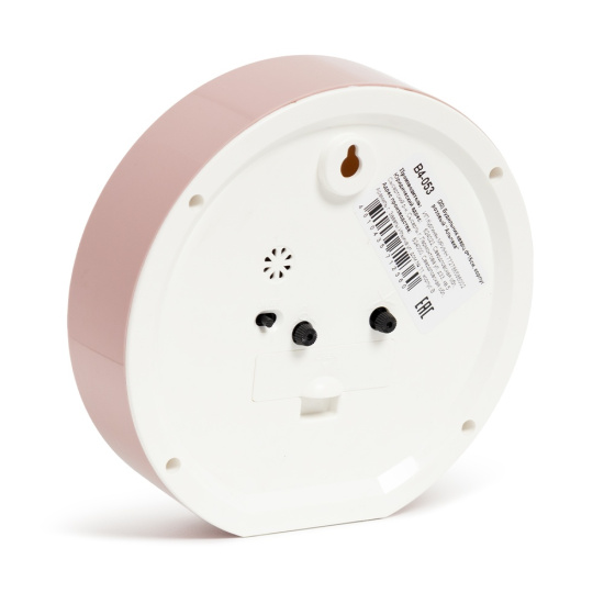 В4-053 Будильник кварц d=15см, корпус розовый "Альпака", Рубин