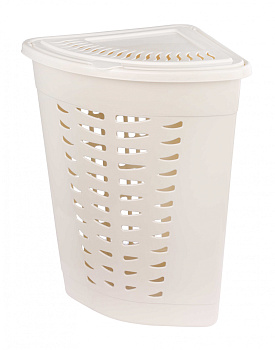 Корзина д/белья 45л угловая (бежевый) М1364