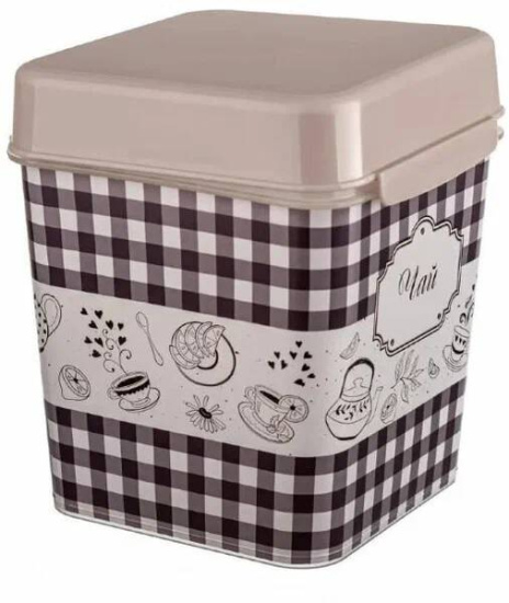 Ёмкость "Плетёнка" (чай) 1,2л. с ложкой М4830