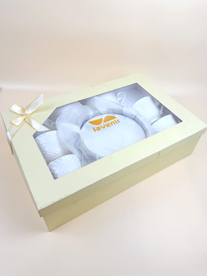 Набор в коробке (12 пр.) Lavenir "Пломбир" 250 мл, 15 см, 145-060 фарфор 110576