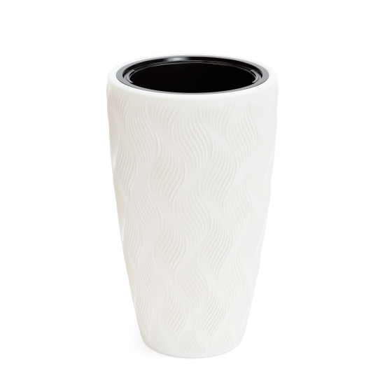 Кашпо "Флэйм" 61л (со вставкой 289х230мм) (белый) М8885 *-*