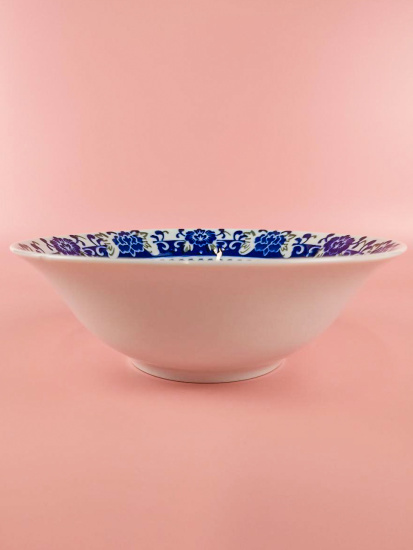 Салатник Lavenir "Павлин" 590 мл, 18 см, 7" сгк7-1370 гладкий край фарфор 104165