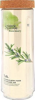 Банка для сыпучих продуктов Sugar&Spice Rosemary 1,6л с пробковой крышкой SE105910996 ,,