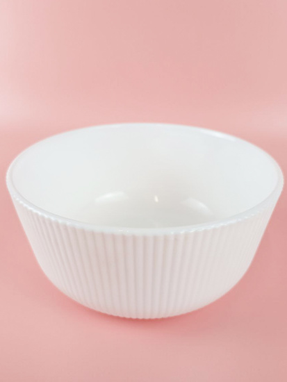 Салатник Lavenir HoReCa "Stripes" 850 мл, 15 см, 6" OUSTW-60 WHITE стеклокерамика 106340