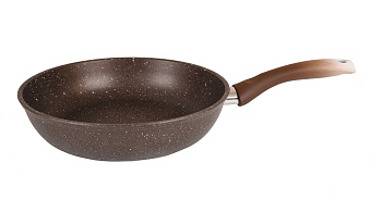 Сковорода 240мм с ручкой,антипригарное покрытие(кофейный мрамор) смки240а (индукция),,