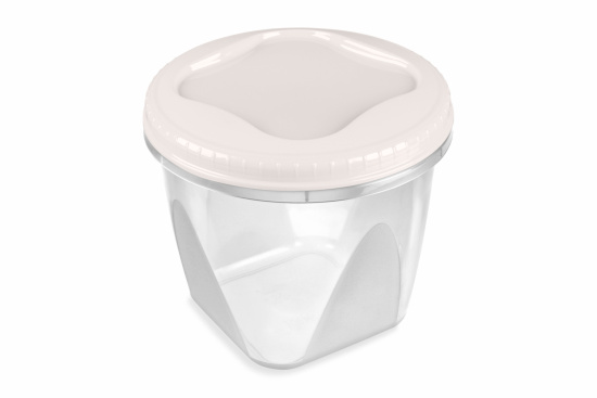 Банка с завинчивающейся крышкой "Тондо" 1,5л кремовая С288КРЕМ