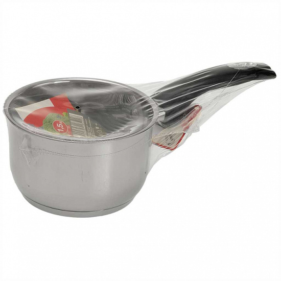 Ковш 1,5л WEBBER 14*8,5см бакелитовая ручка, нерж.сталь капсул. индукционное дно ВЕ-133