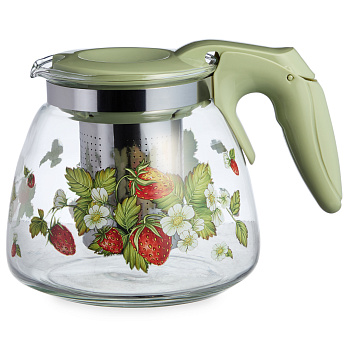 ЗАВАРОЧНЫЙ ЧАЙНИК AGNESS С ФИЛЬТРОМ "ЗЕМЛЯНИКА" 900 МЛ. (885-108)