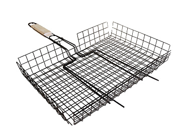 Решетка для барбекю глубокая "СРЕДНЯЯ" оксид. (360*285мм) 