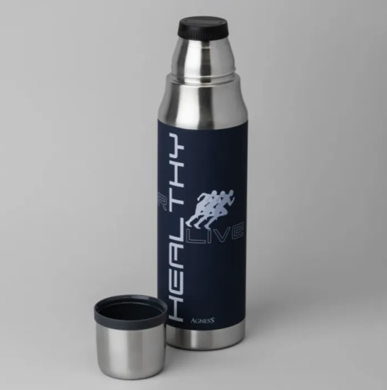 ТЕРМОС HEALTHY LIVE 1000 МЛ, КОЛБА НЕРЖ.СТАЛЬ 18/10 (798-105)