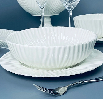 Салатник 23х7см САВАННА в под.уп.(х16)Фарфор 305-309