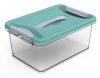 Контейнер с защелками и ручкой 8л "Клик" бирюзовый С273БИР Контейнер с защелками и ручкой 8л "Клик" бирюзовый С273БИР