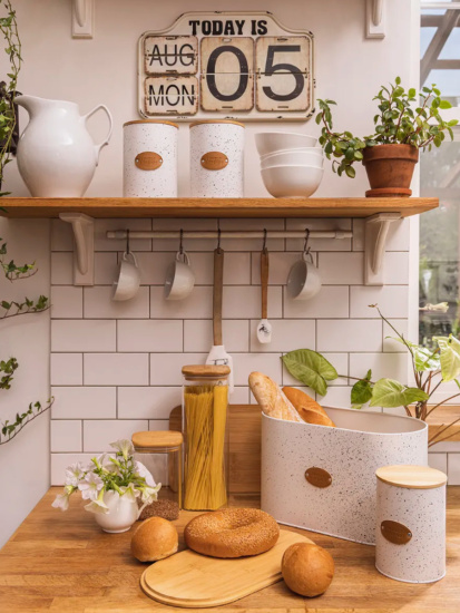 НАБОР AGNESS 2 В 1  ХЛЕБНИЦА 10 Л 34*18*20 СМ, БАНКА ДЛЯ СЫПУЧИХ 1,1 Л 11*14 СМ 3 ШТ 790-350 НАБОР AGNESS 2 В 1  ХЛЕБНИЦА 10 Л 34*18*20 СМ, БАНКА ДЛЯ СЫПУЧИХ 1,1 Л 11*14 СМ 3 ШТ 790-350