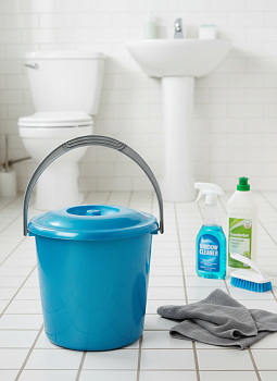 Ведро "Соло" 5л с крышкой перламутровое бирюзовое С631КБИР