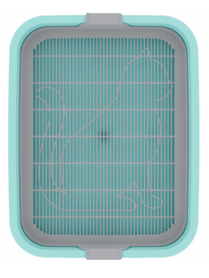 Лоток "Мур-мяу" (с сеткой)(голубой) М7848
