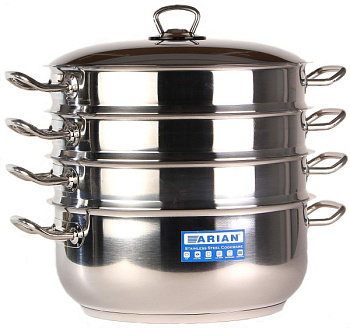 Arian Gastro Мантоварка 28см 3 секц мет/руч, мет/кр, арт. 9213.009