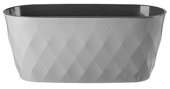 Горшок для цветов Laurel 354*152*150мм 5л с дренажной вставкой серый 221611135/03