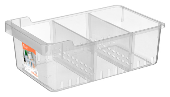 Контейнер для хранения с разделителями "Cypress" 8,2л, 225х380х140мм (бесцветный) 221332001/00 Контейнер для хранения с разделителями "Cypress" 8,2л, 225х380х140мм (бесцветный) 221332001/00