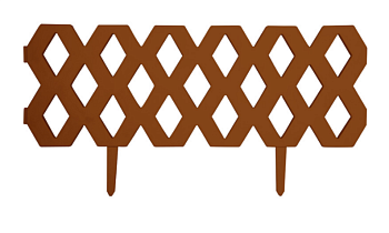 Забор декоративный "Ромб" гибкий L=1,2м, H=22см терракотовый 999141 