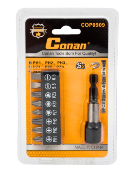 Набор бит Conan 9шт S2 COP0909 OLS-778-58