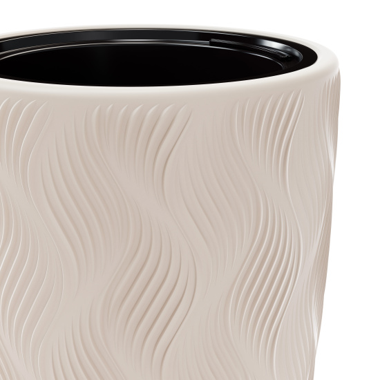 Кашпо "Флэйм" 61л (со вставкой 289х230мм) (св.бежевый) М8888