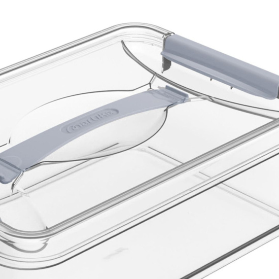 Контейнер с защелками и ручкой 6л "Клик" прозрачный С272ПРО