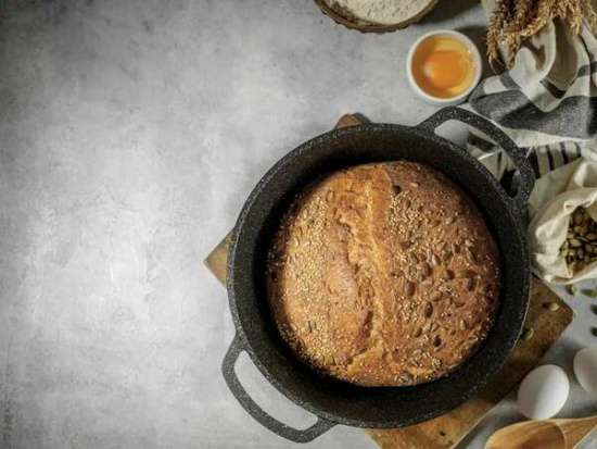 Кастрюля со стекл. крышкой 3л «Neva Granite» NG6630