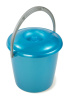 Ведро "Соло" 5л с крышкой перламутровое бирюзовое С631КБИР