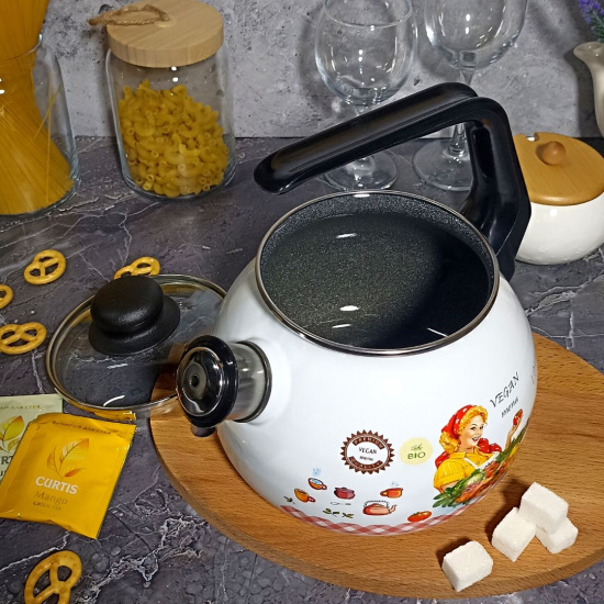 Чайник для плиты 2,0л 4с210я Хозяюшка белосн.  Чайник для плиты 2,0л 4с210я Хозяюшка белосн.