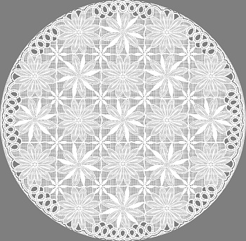 Салфетка Grace Лейс 30*30 LO-1005B Серебро круг 