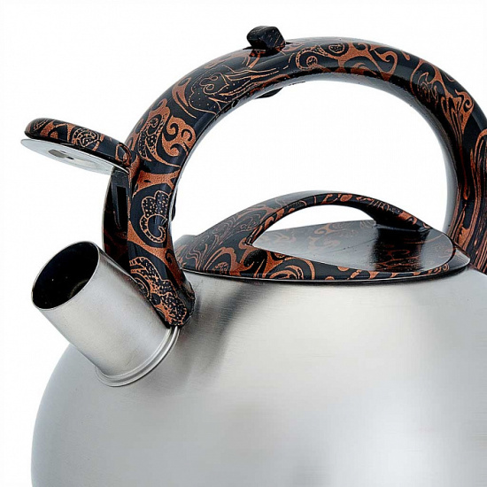 Чайник для плиты 3,0л нержавеющая сталь WEBBER ВЕ-0594 со свистком  сатин 