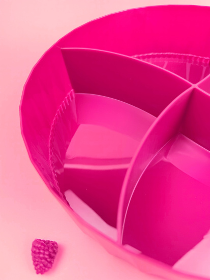 Менажница с крышкой 25см (пластик) цвет микс OLS-033А-9