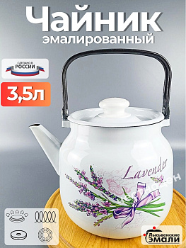 Чайник для плиты 3,5л С-2713П2/4Рч "Лаванда" 