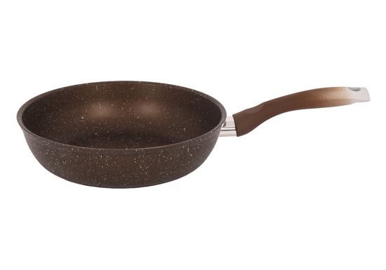 Сковорода 260/60мм с ручкой,антипригарное покрытие(кофейный мрамор)  смк262а Сковорода 260/60мм с ручкой,антипригарное покрытие(кофейный мрамор)  смк262а