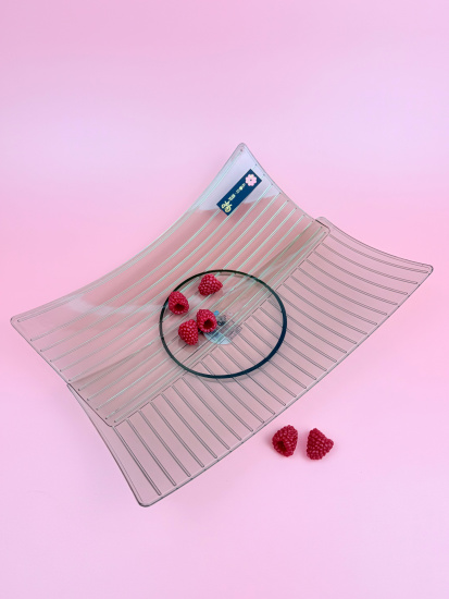 Блюдо сервировочное 20*27см (пластик) цвет микс OLS-033А-34