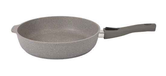 Сковорода 280/65 мм со съемной ручкой,антипригарное покрытие(светлый мрамор) смс283а